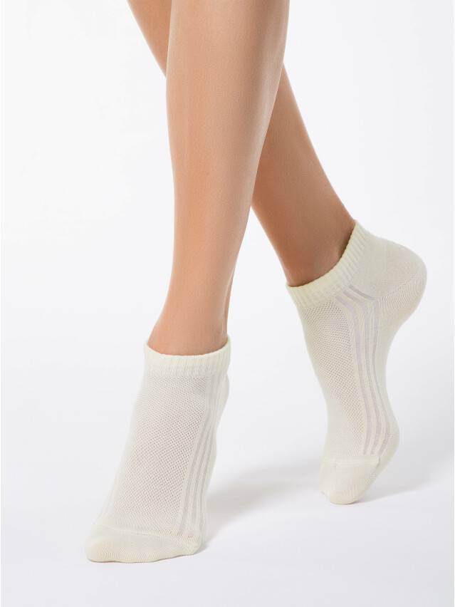 Шкарпетки жіночі бавовняні CLASSIC (короткі),р. 23, 016 кремовий - 1