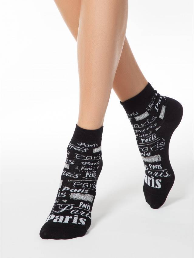 Шкарпетки жіночі бавовняні CLASSIC (люрекс) 16С-26СП, р.36-37, 120 чорний - 1