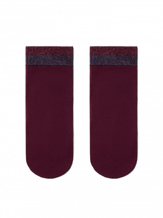 Щільні еластичні жіночі шкарпетки 50 ден з бортом, виконаним з використанням металізованої нитки люрекс двох кольорів, ефект 3Д, без - 2