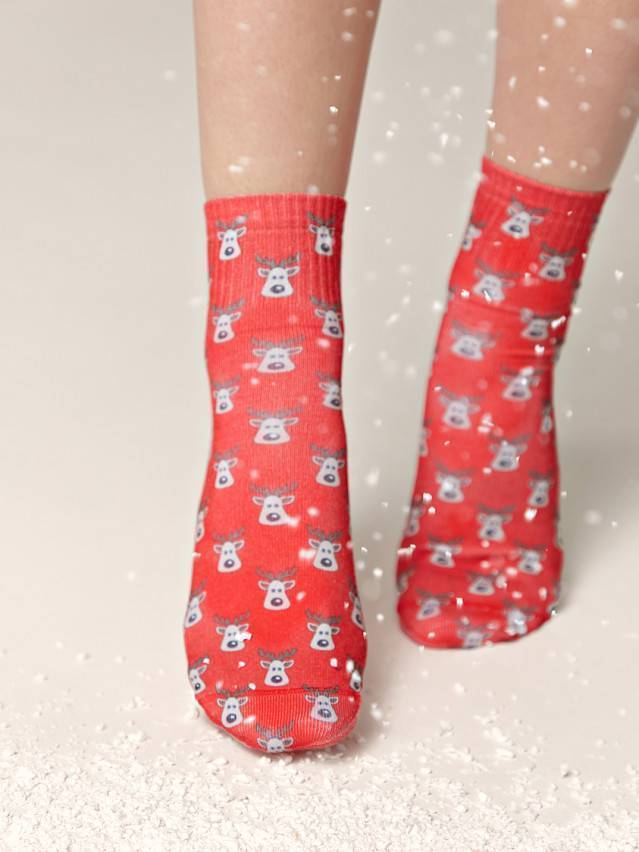 Шкарпетки жіночі бавовняні CE FANTASY (короткі) 21С-112СП, р.36-39, 503 червоний - 1