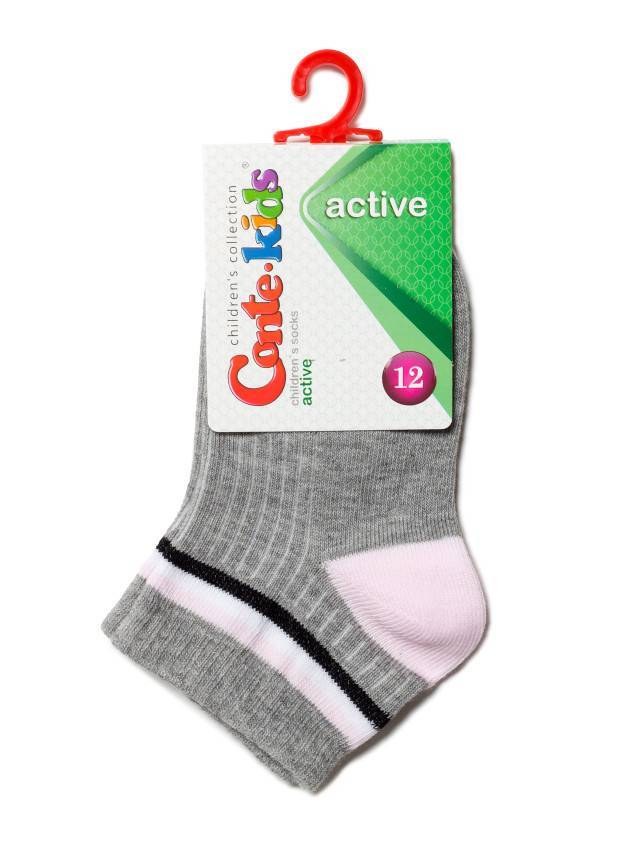Дитячі шкарпетки з бавовняної меланжевої нитки, з укороченим паголенком, спортивного призначення, з малюнками. Для дівчаток і - 2