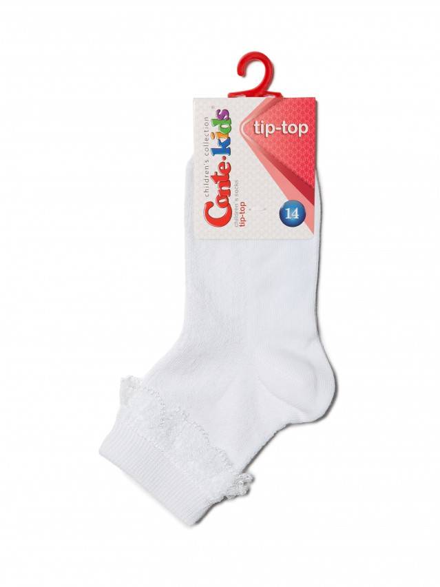 Шкарпетки дитячі TIP-TOP (з мереживною стрічкою),р. 14, 081 білий - 2