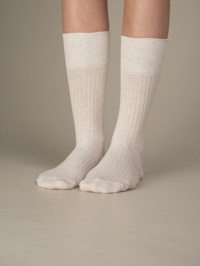 Шкарпетки жіночі M0107S (високі),р.36-40, 00 айворі - 1