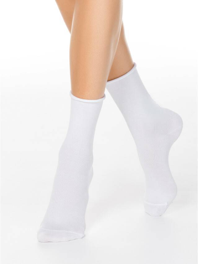 Комфортні жіночі шкарпетки з бавовняної меланжевої пряжі, без резинки, однотонні. - 1