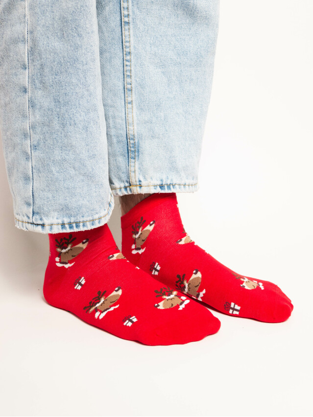 Шкарпетки жіночі 136 35-37 003 червоний - 1