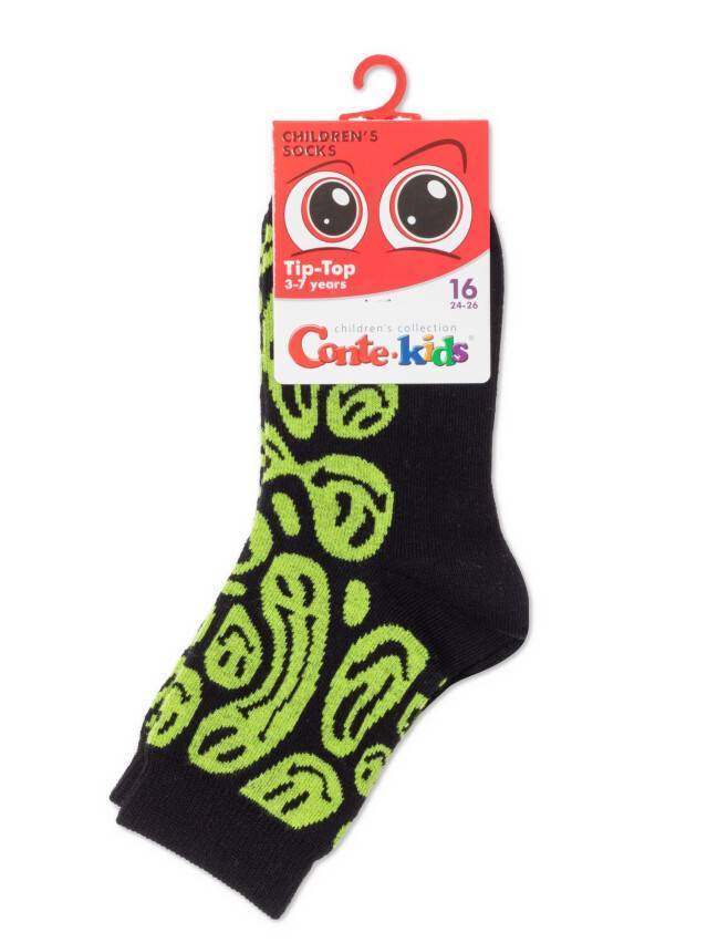 Шкарпетки дитячі CK TIP-TOP 5С-11СП, р.16, 635 чорний-салатовий - 2