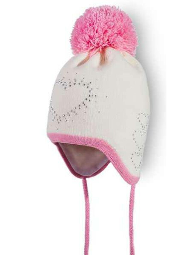 Шапка дитяча ESLI 13С-59СП, р.52, екрю-рожевий - 1