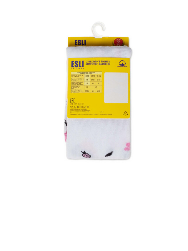 Колготки дитячі E 21С-72СПЕ, р.104-110 (16),595 білий - 3