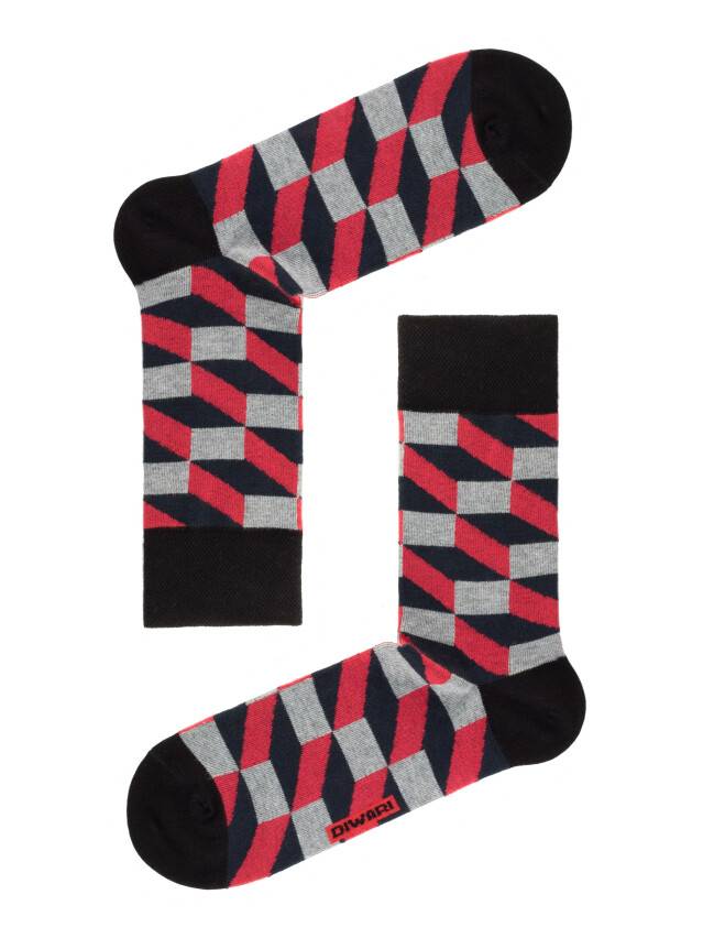 Шкарпетки чоловічі HAPPY, р.25, 055 чорний-бордо - 2