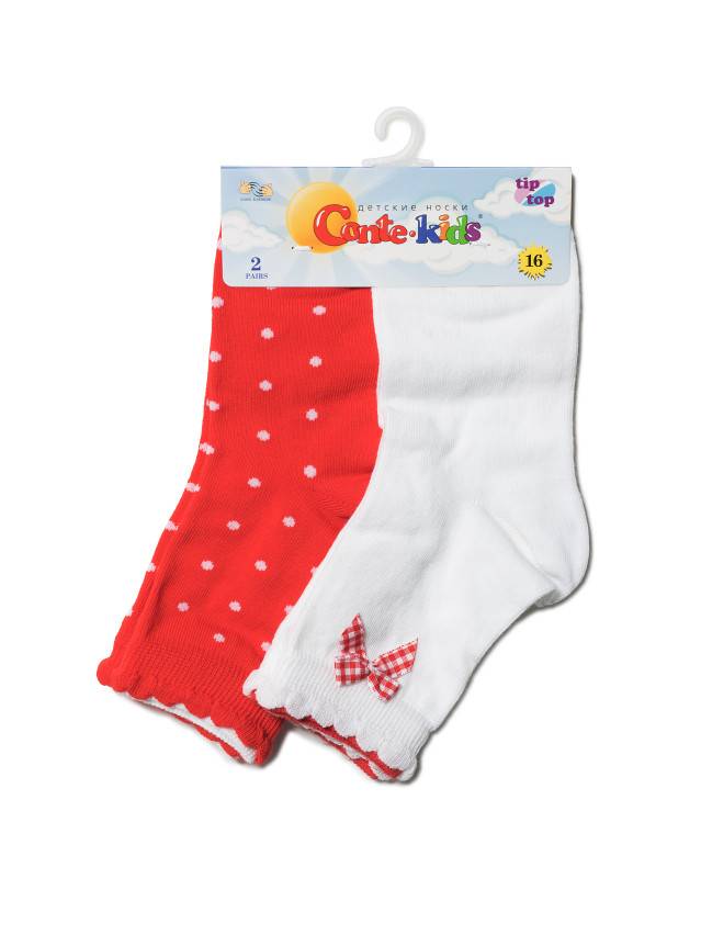 Шкарпетки дитячі TIP-TOP (2 пари) 7С-90СП, 7С-100СП, р. 12, 705 білий-червоний - 4
