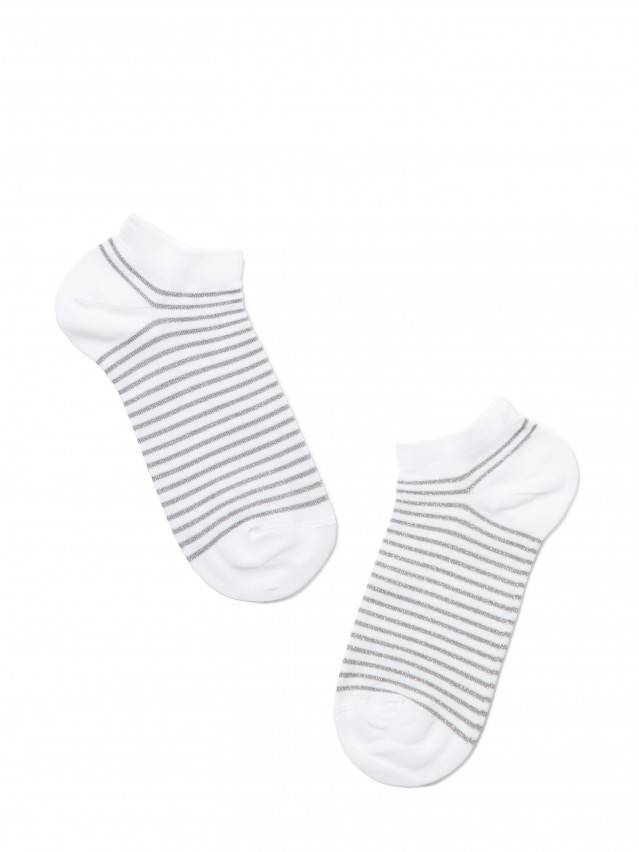 Шкарпетки жіночі бавовняні ACTIVE (короткі, люрекс) 17С-61СП, р.36-37, 121 білий - 2