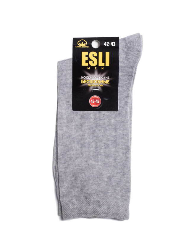 Шкарпетки чоловічі ESLI C-MC-01, р.27, 000 сірий меланж - 2