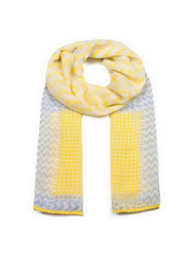 ESLI Шарф жіночий ES031, р.180,0х60,0, сіро-жовтий - 1