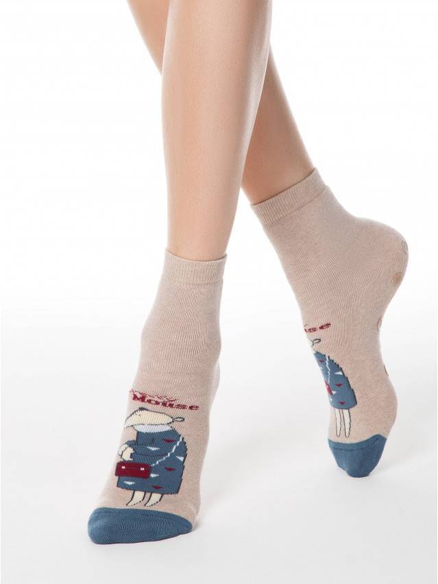 Шкарпетки жіночі бавовняні HAPPY (махрові, з антиковзаючим покриттям) 17С-44СП, р.36-37, 295 бежевий - 1