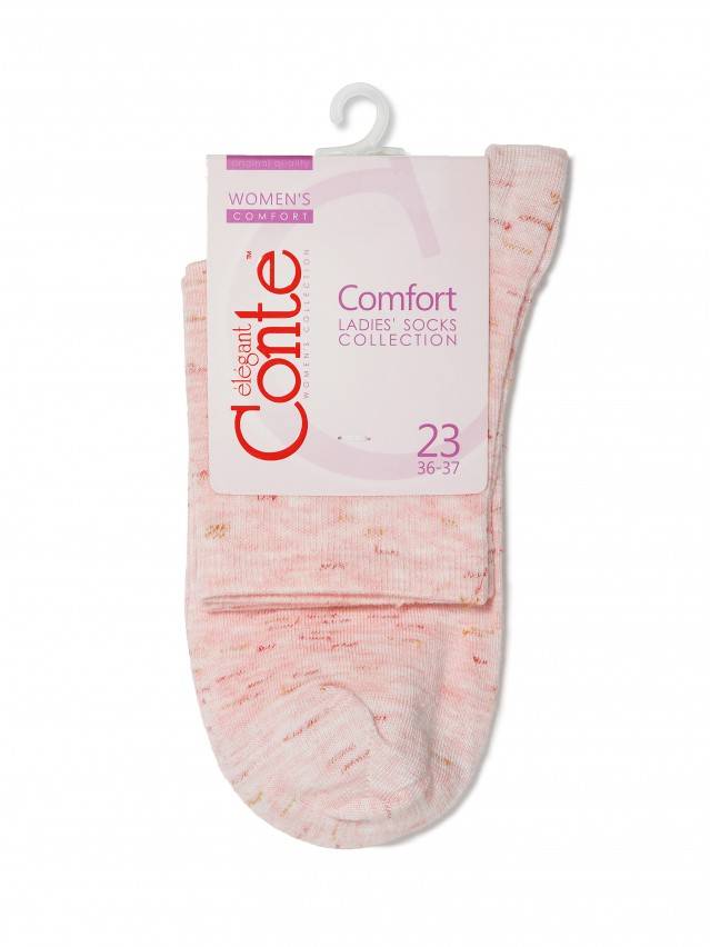 Шкарпетки жіночі віскозні COMFORT (меланж) 14С-115СП, р. 23, 000 світло-рожевий - 3
