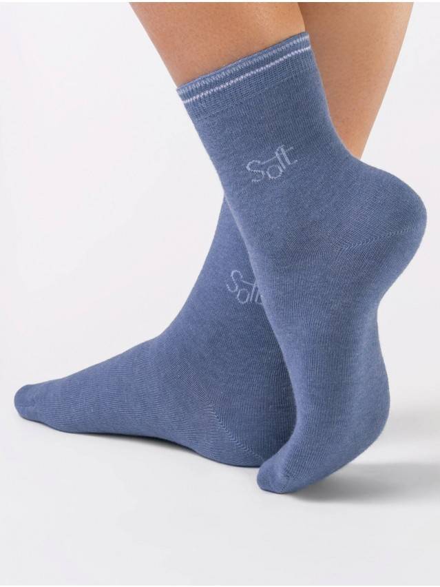 Шкарпетки жіночі бавовняні COMFORT (меланж),р. 23, 021 світлий джинс - 1