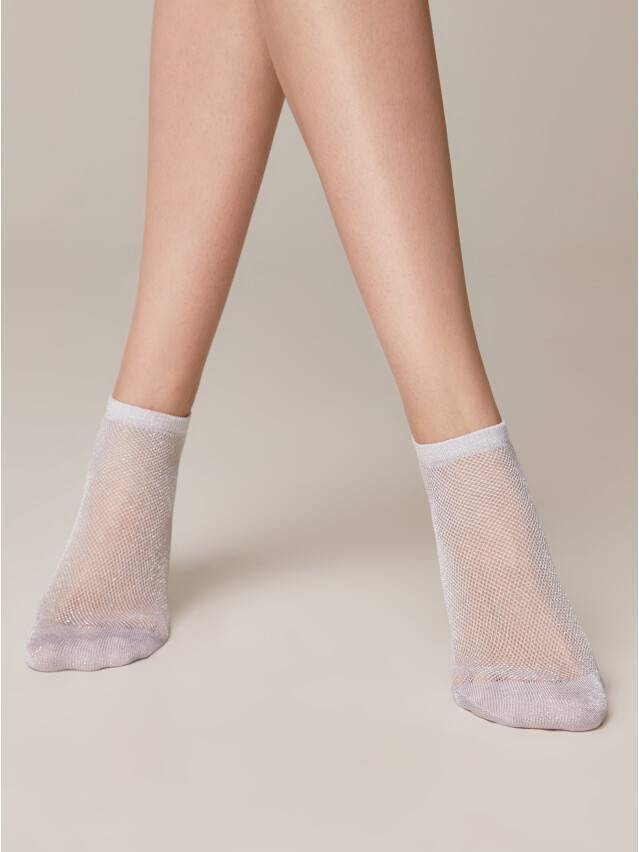 Шкарпетки жіночі віскозні CE ACTIVE (ультракороткі, люрекс) 21С-30СП, р.36-37, 277 світло-сірий - 2