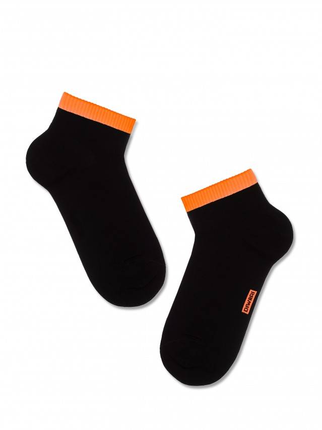 Шкарпетки чоловічі ACTIVE (короткі),р.25, 068 чорний-оранжевий - 1