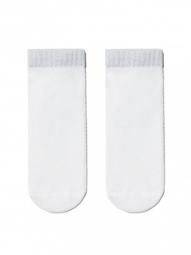 Шкарпетки жіночі бавовняні AJOUR (короткі, люрекс) 15С-81СП, р. 23, 077 білий - 2