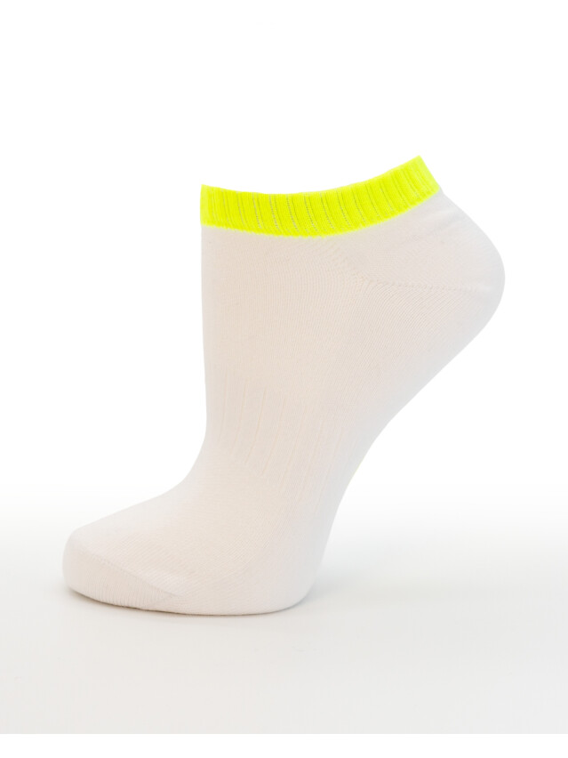 Шкарпетки M0305S Fancy (ультракороткі) р.42-45, 49 білий-салатовий - 3