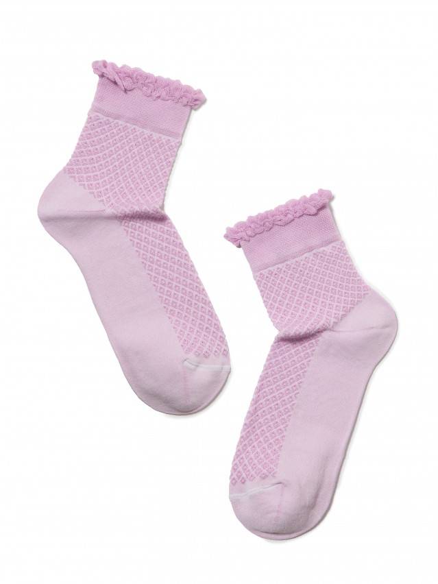 Шкарпетки жіночі бавовняні CLASSIC (тонкі, з пікотом) 15С-22СП, р. 23, 055 бузковий - 2