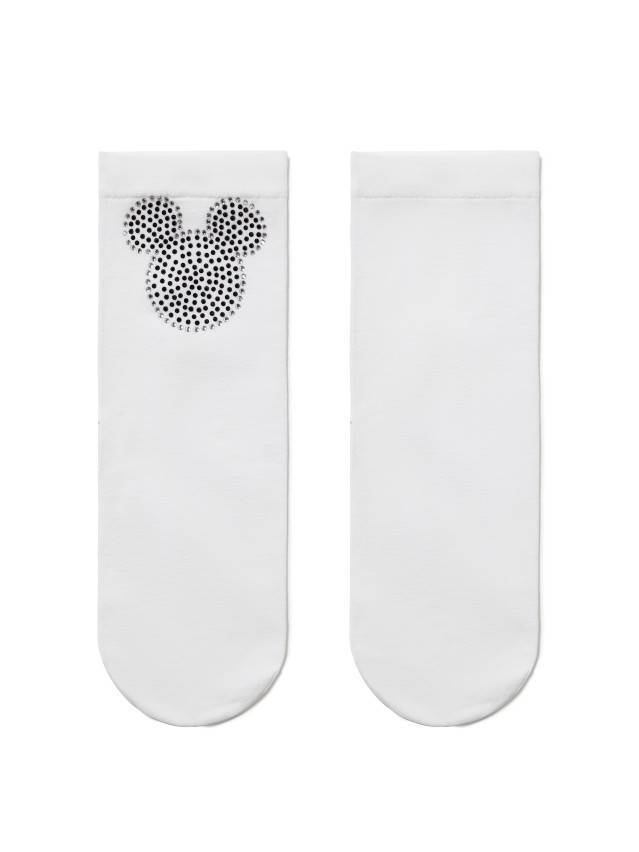Щільні еластичні жіночі шкарпетки 50 ден ефект 3Д з тематичною термоаплікацією із страз Дісней. - 2