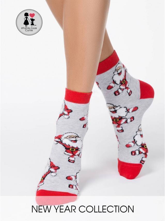 Шкарпетки жіночі бавовняні NEW YEAR 18С-71СП, р.36-39, 374 світло-сірий - 1