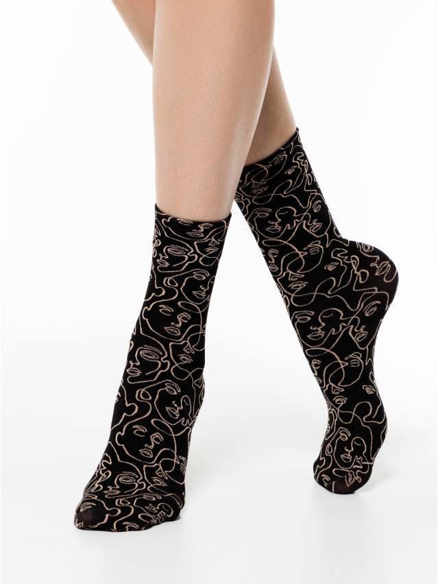 Шкарпетки жіночі CE FANTASY 21С-23СП, р.36-39, nero-bianco - 1