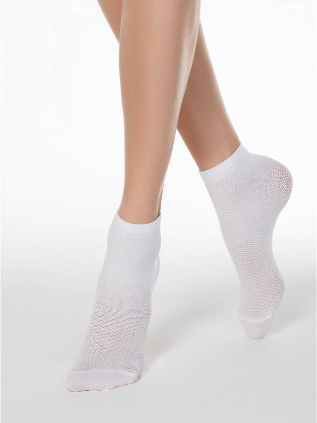 Жіночі короткі шкарпетки з малюнком «сітка» – модний аксесуар для теплої пори року. Тонкі і надзвичайно легкі шкарпетки будуть - 1