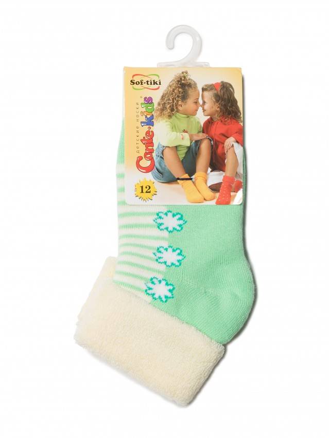 Шкарпетки дитячі SOF-TIKI, р. 12, 074 кремовий-св.-зелений - 2