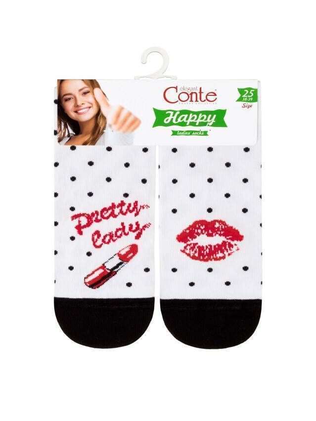Шкарпетки жіночі бавовняні HAPPY 17С-21СП, р. 23, 097 білий - 3