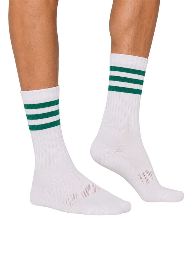 Шкарпетки MS M0350S Active, р.42-45, 00 білий-зелений - 1