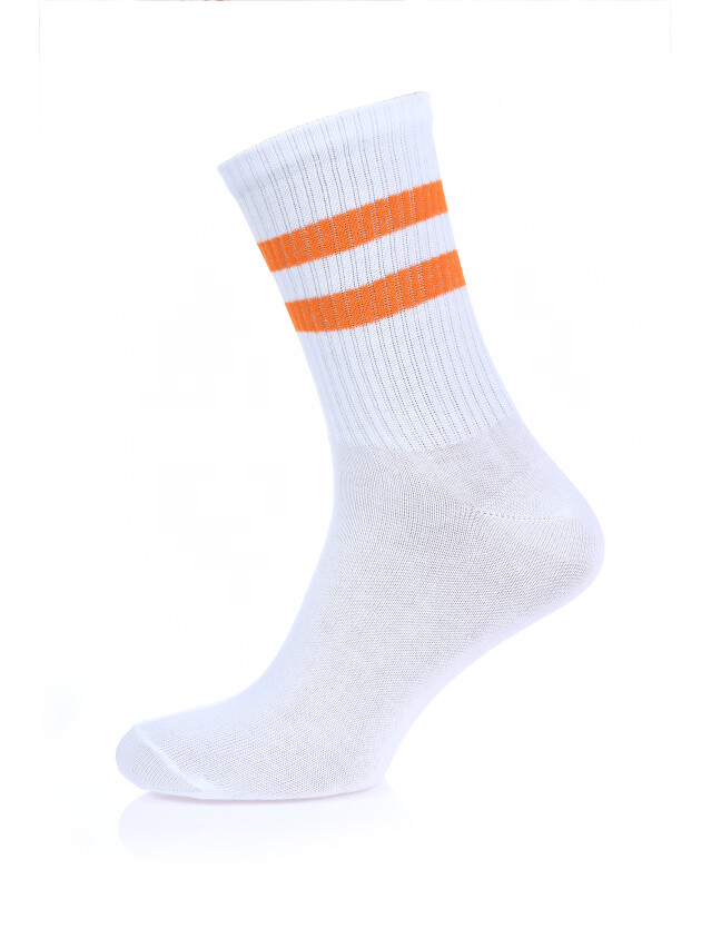 Шкарпетки MS M0301S Fancy, р.42-45, 08 білий-помаранч. - 1