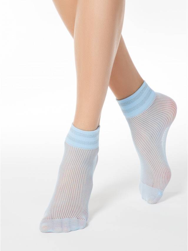 Шкарпетки жіночі FANTASY (короткі, люрекс) 17С-122СП, р.36-39,132 light blue - 1
