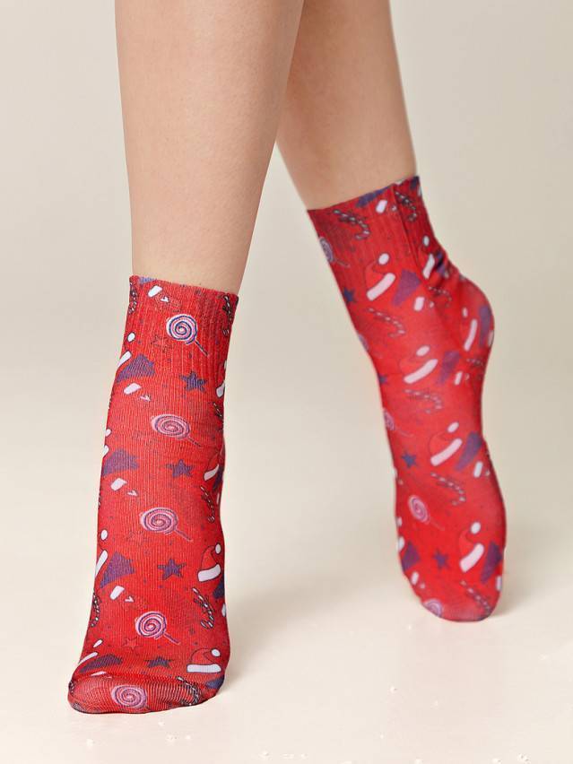 Шкарпетки жіночі бавовняні CE FANTASY (короткі) 21С-112СП, р.36-39, 502 червоний - 1