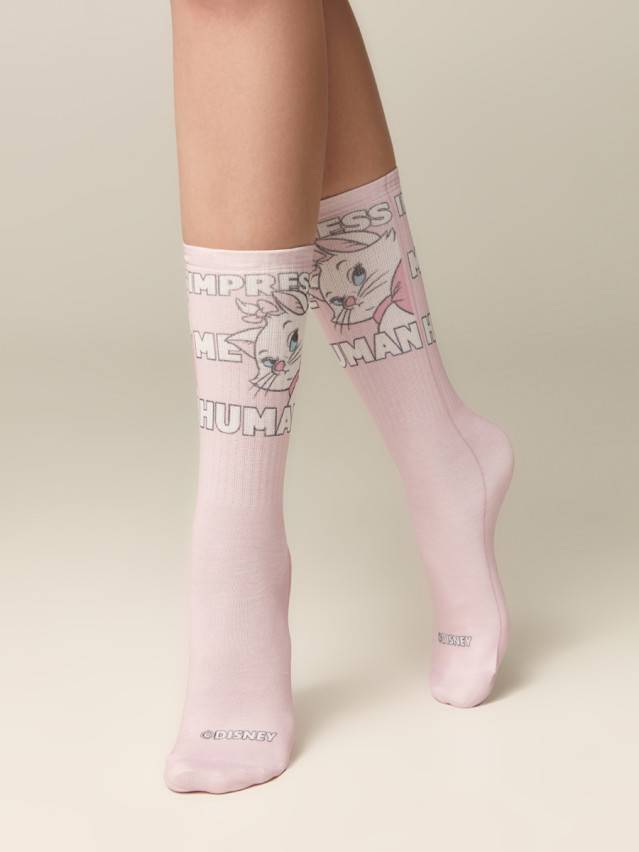 Шкарпетки жіночі бавовняні CE DISNEY (подовжені) 19С-236СПМ, р.23-25, 335 світло-рожевий - 1