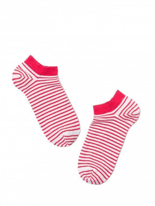 Шкарпетки жіночі бавовняні ACTIVE (ультракороткі) 15С-46СП, р. 23, 073 білий-малиновий - 2