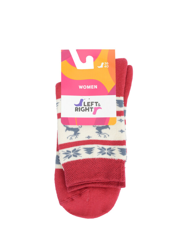 Шкарпетки жіночі Л&П 140 (махрові),р.36-40, 23 т.вишневий - 2