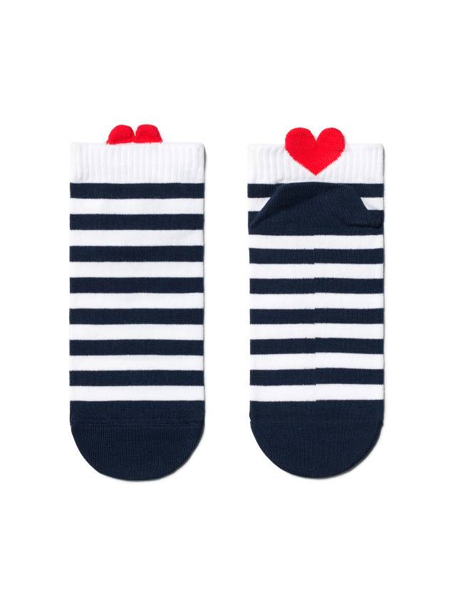 Укороченные женские Шкарпетки из хлопка, с декоративным пикотом в виде сердечек, с рисунками. - 3