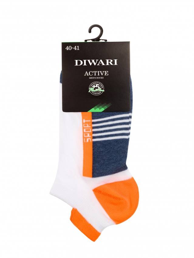 Шкарпетки чоловічі ACTIVE (ультракороткі) 16С-72СП, р.25, 083 джинс-оранжевий - 2