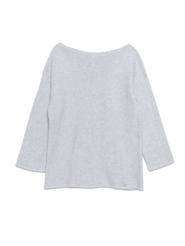 Джемпер жіночій трикотажни й прямого сілуету с рукавами 3/4. Виріз горловини круглий і оброблен прикетлеваною одинарной бейкою. - 3