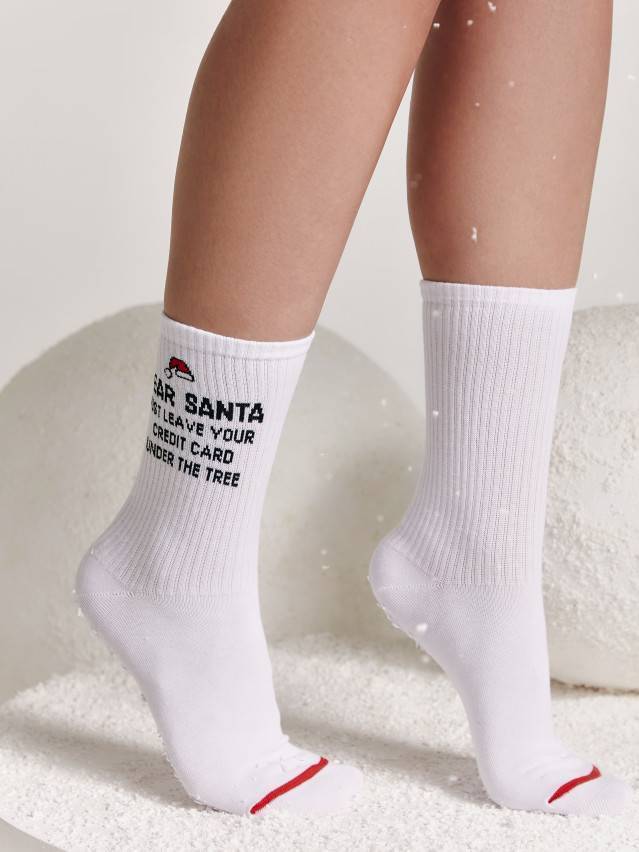 Шкарпетки жіночі бавовняні CE NEW YEAR 21С-34СП, р.36-39, 279 білий - 2