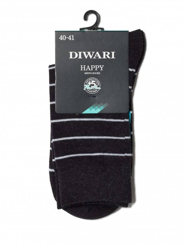 Шкарпетки чоловічі HAPPY, р. 25, 046 чорний-сірий - 2