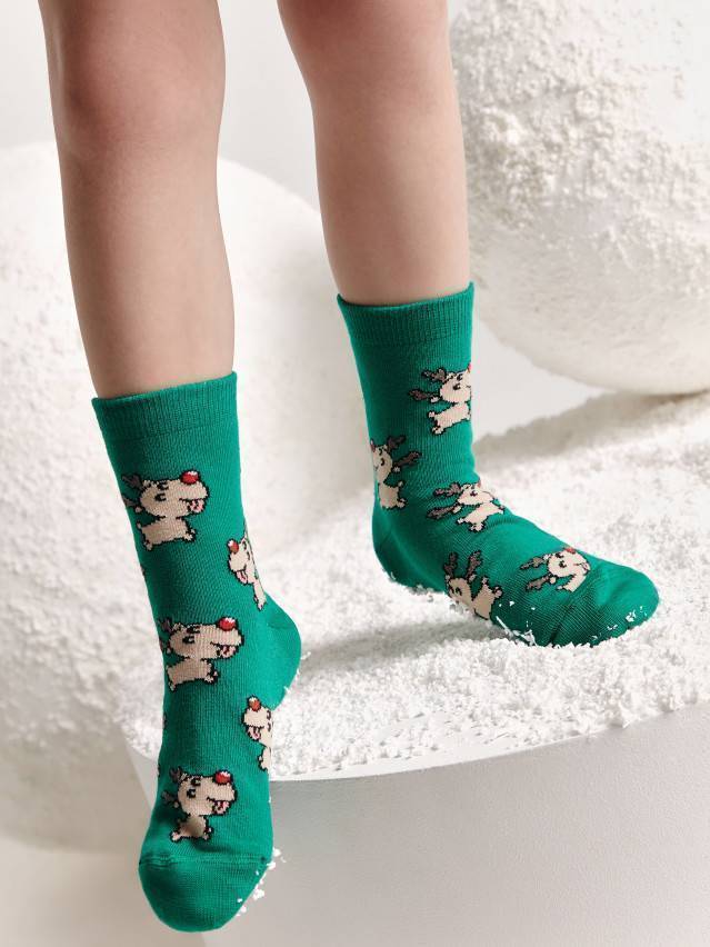 Шкарпетки дитячі CK NEW YEAR 21С-67СП, р.16-18, 649 зелений - 1