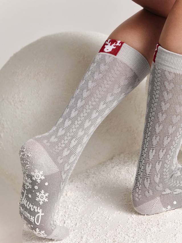 Шкарпетки жіночі бавовняні CE NEW YEAR 21С-28СП (антиковзкі),р.36-39, 286 світло-сірий - 3