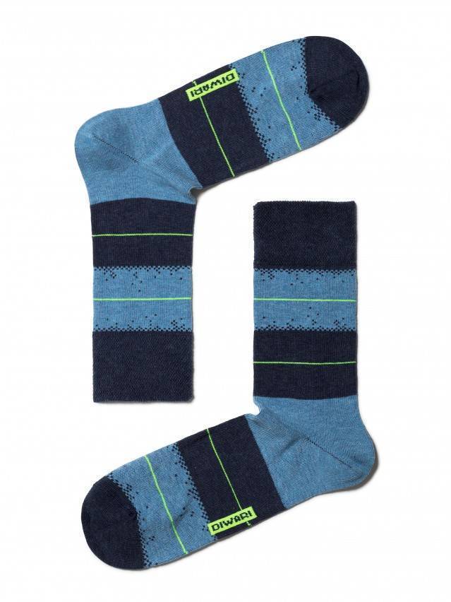 Шкарпетки чоловічі HAPPY, р. 25, 047 темно-синій-блакитний - 1