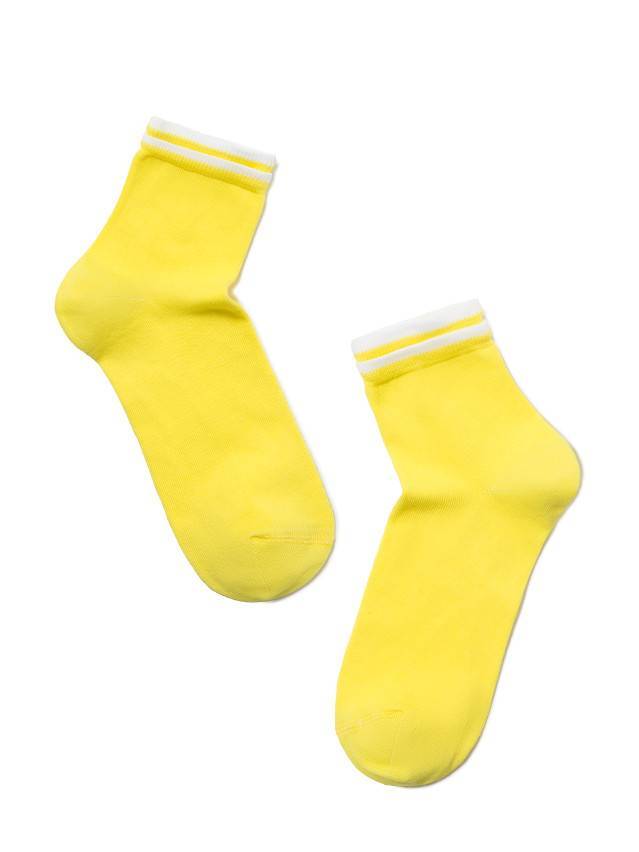 Шкарпетки жіночі бавовняні CLASSIC (декор. резинка),р. 23, 010 жовтий - 2