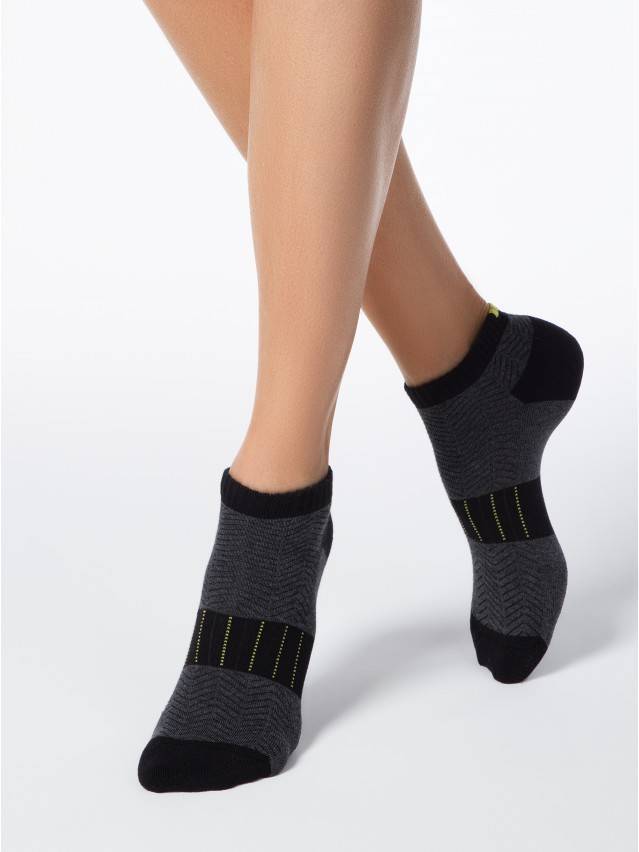 Шкарпетки жіночі бавовняні ACTIVE (короткі, махр. стопа) 16С-92СП, р. 23, 092 темно-сірий - 1