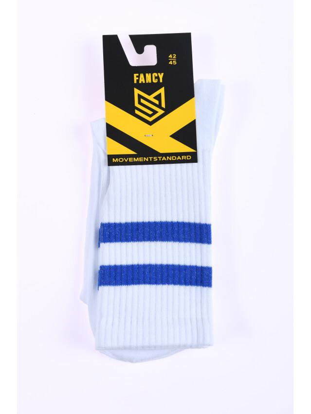 Шкарпетки MS M0301S Fancy, р.42-45, 08 білий-волошк. - 2