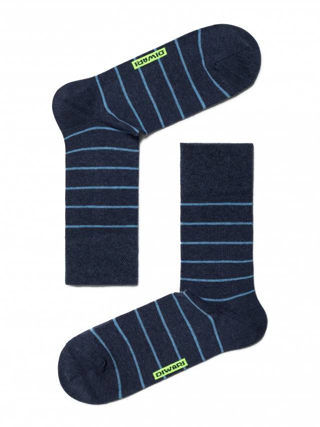 Шкарпетки чоловічі HAPPY, р. 25, 046 темно-синій-блакитний - 1